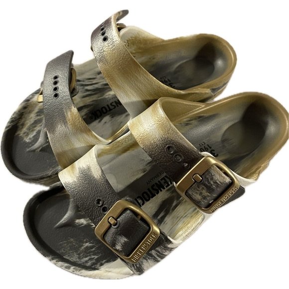 Birkenstock Kids Unisex Arizona Eva Glamour Gold Sandal Us Kids 12 Narrow Fit - Picture 4 of 10